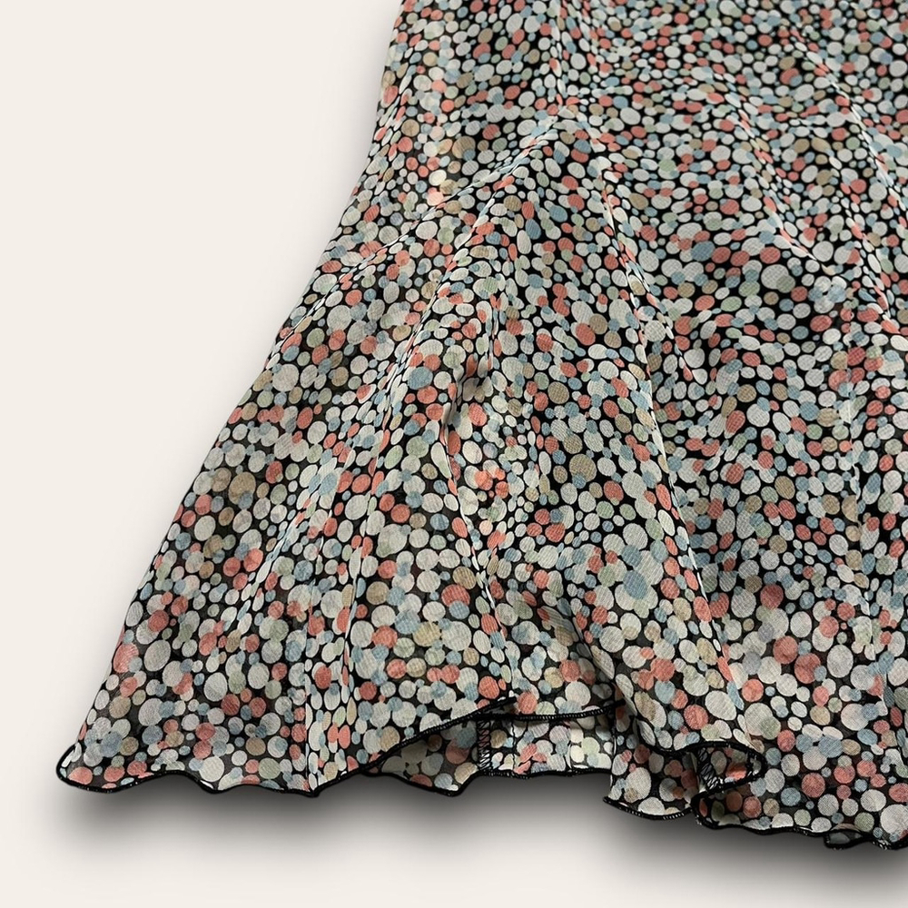 Y2K Polka Dot Midi Skirt East 5th Size 14 Twee Retro Downtown Girl - Picture 2 of 6